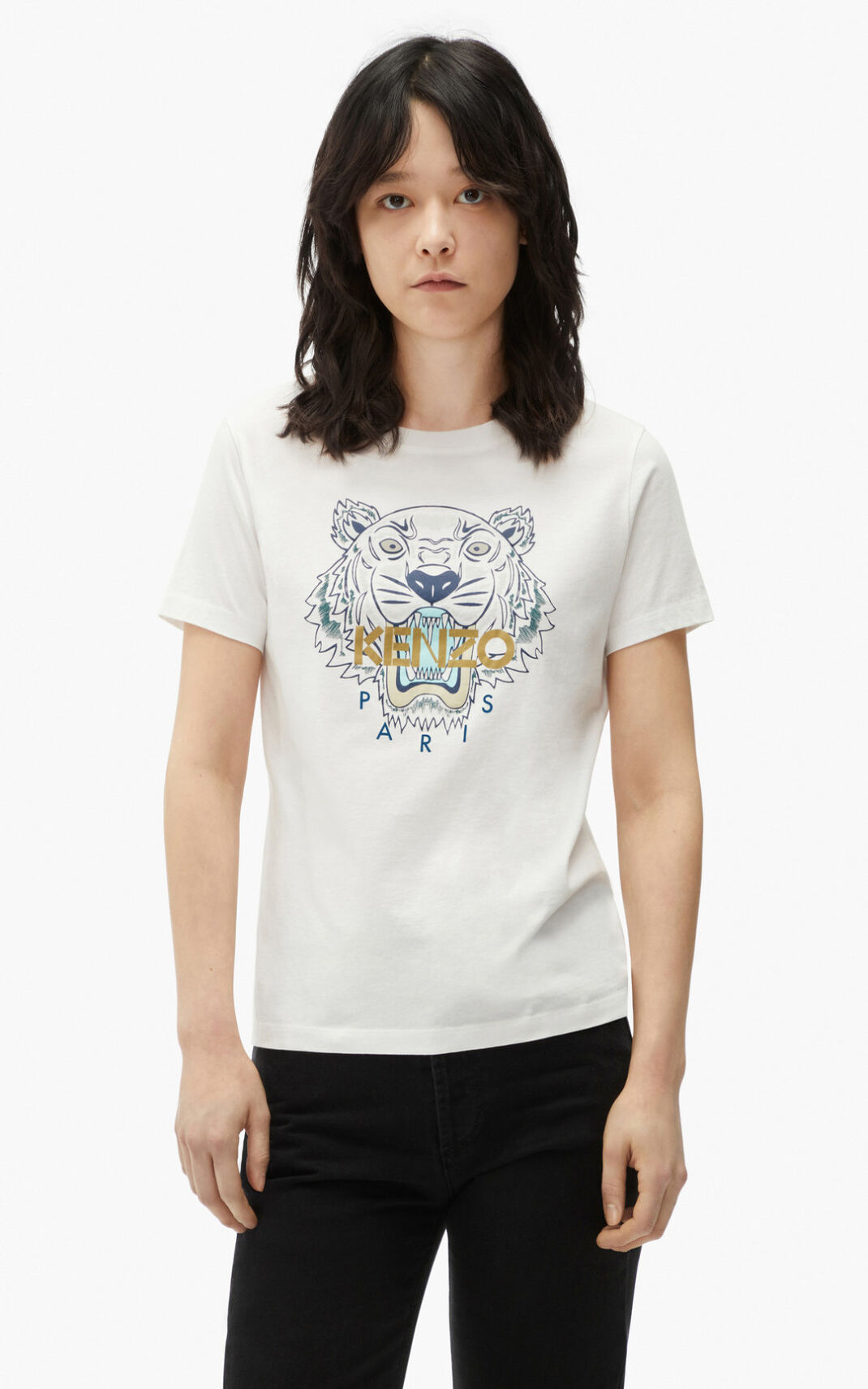 Kenzo Tiger T-shirts Dame - Hvide DK-161766